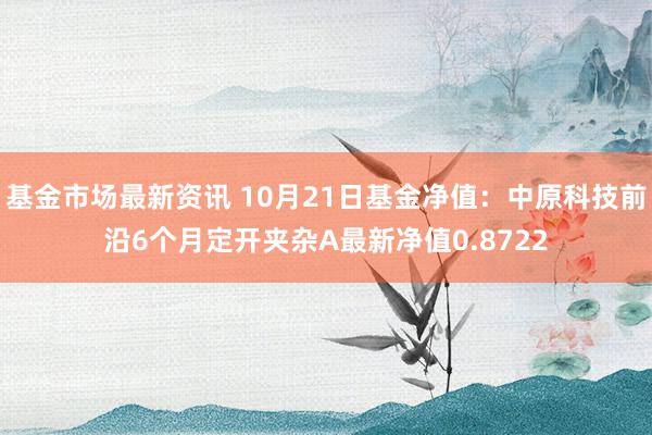 基金市场最新资讯 10月21日基金净值：中原科技前沿6个月定开夹杂A最新净值0.8722