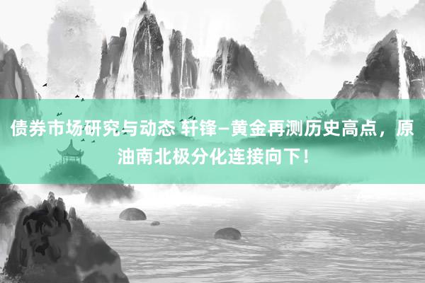 债券市场研究与动态 轩锋—黄金再测历史高点，原油南北极分化连接向下！