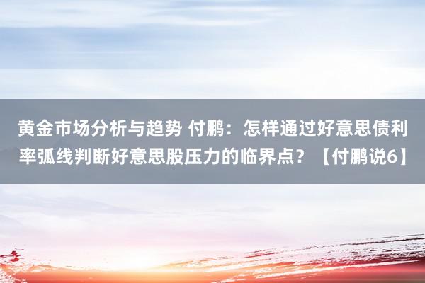 黄金市场分析与趋势 付鹏：怎样通过好意思债利率弧线判断好意思股压力的临界点？【付鹏说6】