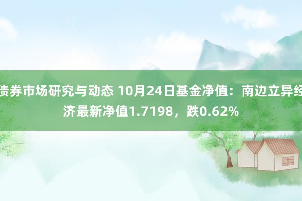 债券市场研究与动态 10月24日基金净值：南边立异经济最新净值1.7198，跌0.62%