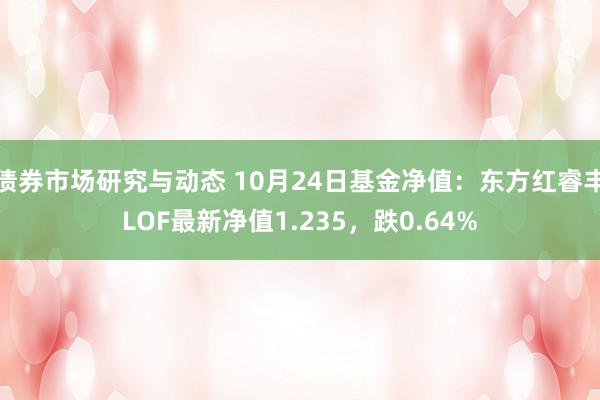 债券市场研究与动态 10月24日基金净值：东方红睿丰LOF最新净值1.235，跌0.64%