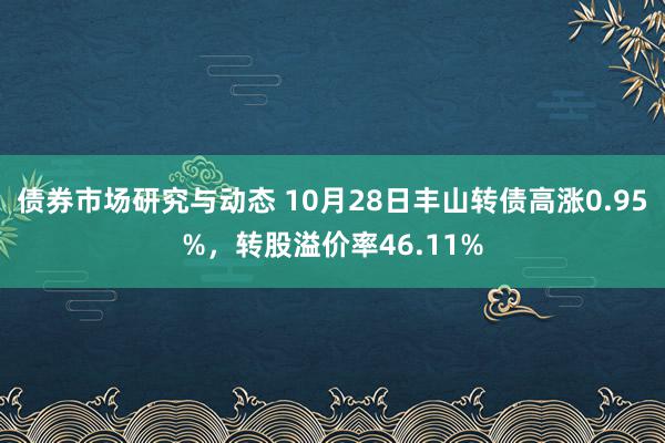 债券市场研究与动态 10月28日丰山转债高涨0.95%，转股溢价率46.11%