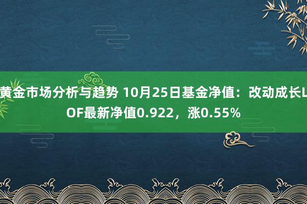 黄金市场分析与趋势 10月25日基金净值：改动成长LOF最新净值0.922，涨0.55%