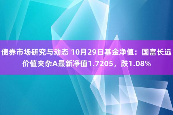 债券市场研究与动态 10月29日基金净值：国富长远价值夹杂A最新净值1.7205，跌1.08%