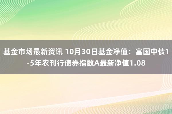 基金市场最新资讯 10月30日基金净值：富国中债1-5年农刊行债券指数A最新净值1.08