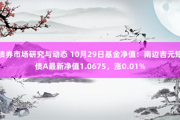 债券市场研究与动态 10月29日基金净值：南边吉元短债A最新净值1.0675，涨0.01%