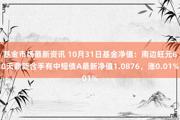 基金市场最新资讯 10月31日基金净值：南边旺元60天鼎新合手有中短债A最新净值1.0876，涨0.01%