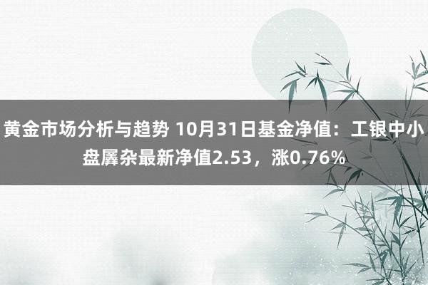 黄金市场分析与趋势 10月31日基金净值：工银中小盘羼杂最新净值2.53，涨0.76%