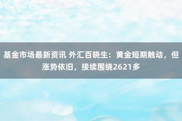 基金市场最新资讯 外汇百晓生：黄金短期触动，但涨势依旧，接续围绕2621多