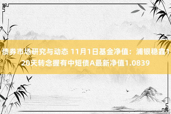 债券市场研究与动态 11月1日基金净值：浦银稳鑫120天转念握有中短债A最新净值1.0839