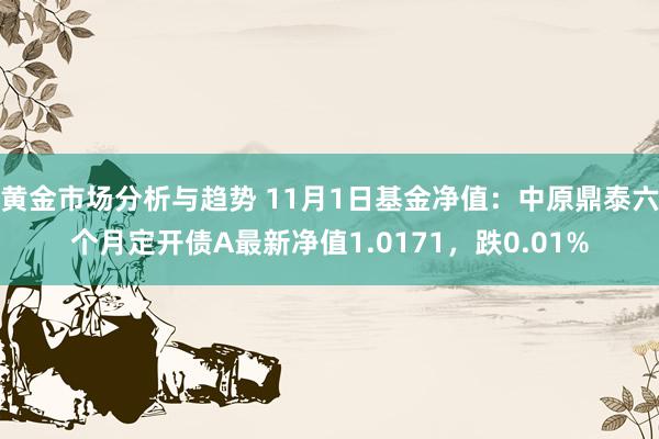 黄金市场分析与趋势 11月1日基金净值：中原鼎泰六个月定开债A最新净值1.0171，跌0.01%