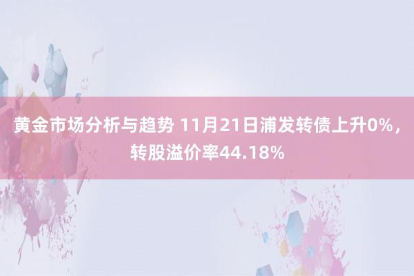 黄金市场分析与趋势 11月21日浦发转债上升0%，转股溢价率44.18%