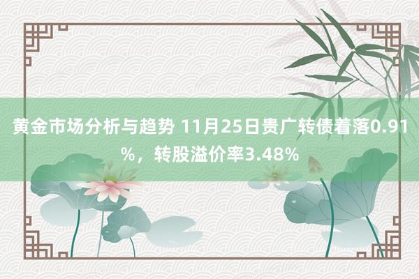 黄金市场分析与趋势 11月25日贵广转债着落0.91%，转股溢价率3.48%