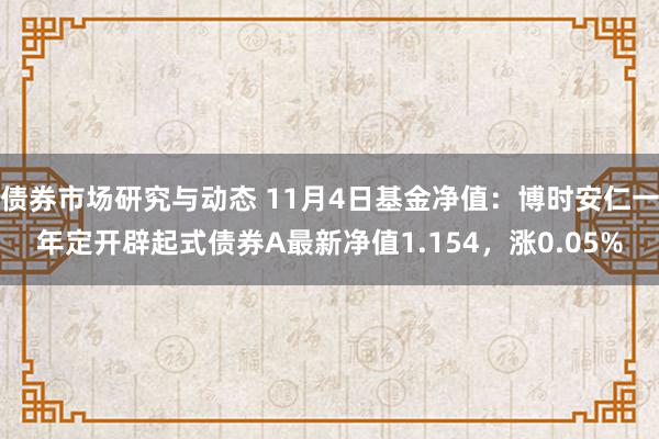 债券市场研究与动态 11月4日基金净值：博时安仁一年定开辟起式债券A最新净值1.154，涨0.05%