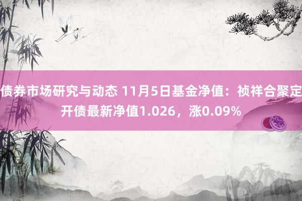 债券市场研究与动态 11月5日基金净值：祯祥合聚定开债最新净值1.026，涨0.09%