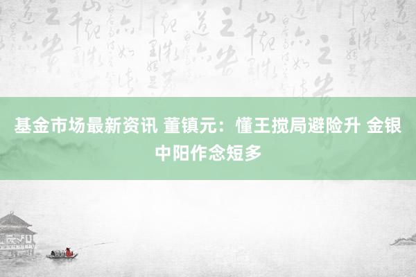 基金市场最新资讯 董镇元：懂王搅局避险升 金银中阳作念短多