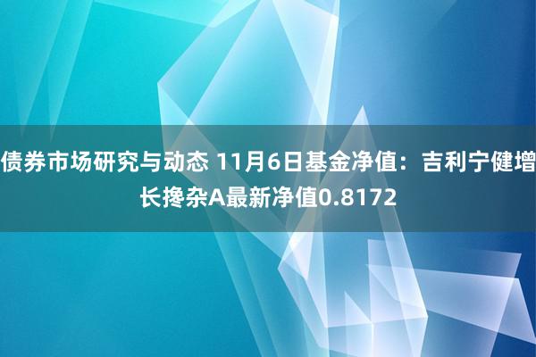 债券市场研究与动态 11月6日基金净值：吉利宁健增长搀杂A最新净值0.8172