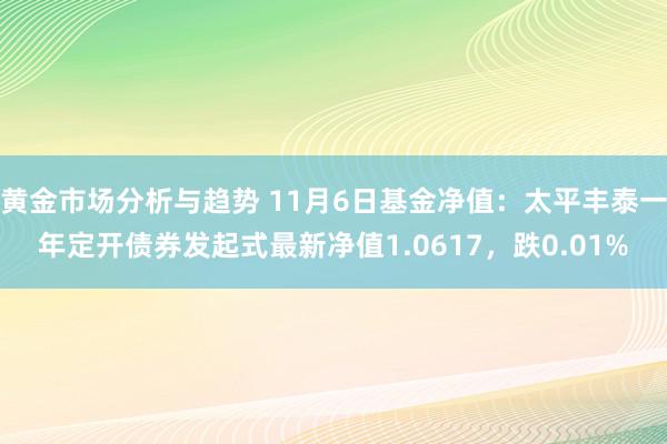 黄金市场分析与趋势 11月6日基金净值：太平丰泰一年定开债券发起式最新净值1.0617，跌0.01%