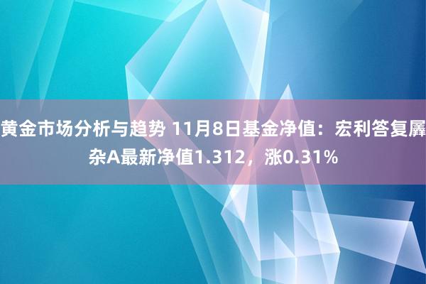 黄金市场分析与趋势 11月8日基金净值：宏利答复羼杂A最新净值1.312，涨0.31%