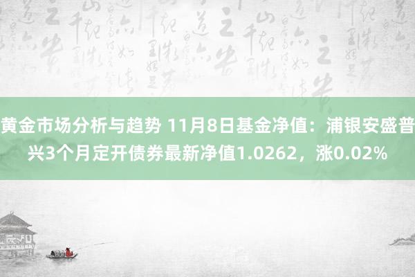 黄金市场分析与趋势 11月8日基金净值：浦银安盛普兴3个月定开债券最新净值1.0262，涨0.02%