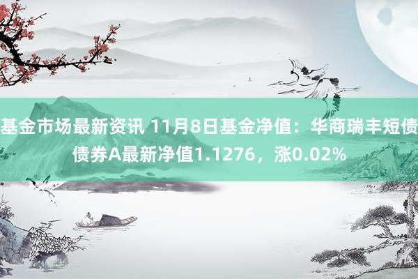 基金市场最新资讯 11月8日基金净值：华商瑞丰短债债券A最新净值1.1276，涨0.02%