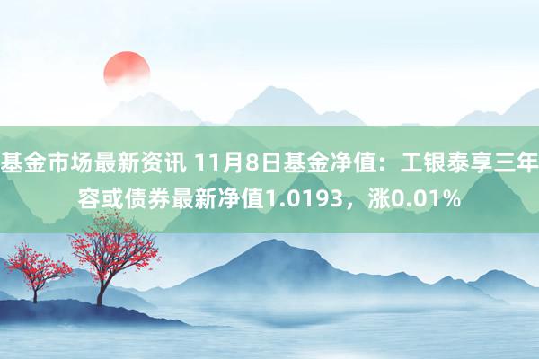 基金市场最新资讯 11月8日基金净值：工银泰享三年容或债券最新净值1.0193，涨0.01%