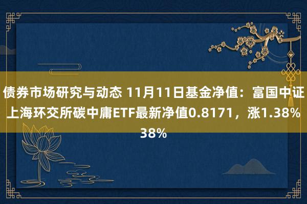 债券市场研究与动态 11月11日基金净值：富国中证上海环交所碳中庸ETF最新净值0.8171，涨1.38%