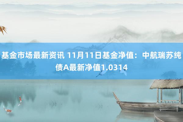 基金市场最新资讯 11月11日基金净值：中航瑞苏纯债A最新净值1.0314