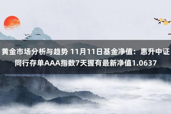 黄金市场分析与趋势 11月11日基金净值：惠升中证同行存单AAA指数7天握有最新净值1.0637