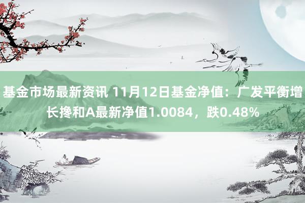 基金市场最新资讯 11月12日基金净值：广发平衡增长搀和A最新净值1.0084，跌0.48%