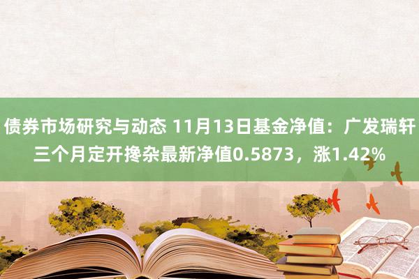 债券市场研究与动态 11月13日基金净值：广发瑞轩三个月定开搀杂最新净值0.5873，涨1.42%