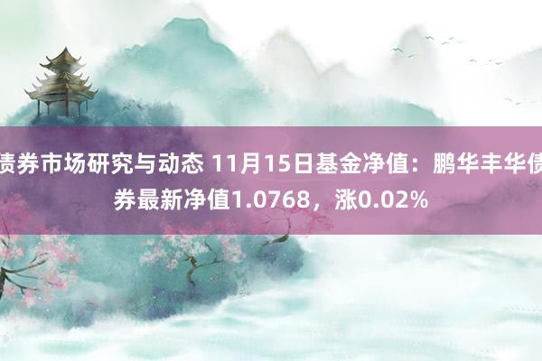 债券市场研究与动态 11月15日基金净值：鹏华丰华债券最新净值1.0768，涨0.02%