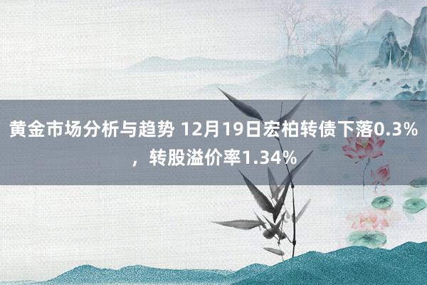 黄金市场分析与趋势 12月19日宏柏转债下落0.3%，转股溢价率1.34%