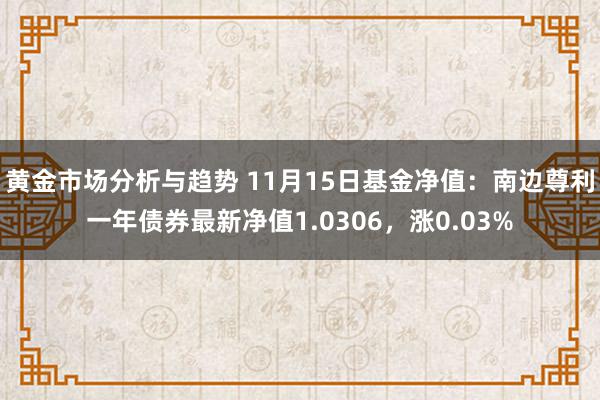 黄金市场分析与趋势 11月15日基金净值：南边尊利一年债券最新净值1.0306，涨0.03%