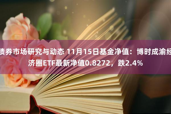 债券市场研究与动态 11月15日基金净值：博时成渝经济圈ETF最新净值0.8272，跌2.4%