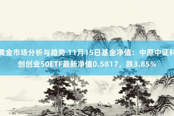 黄金市场分析与趋势 11月15日基金净值：中原中证科创创业50ETF最新净值0.5817，跌3.85%