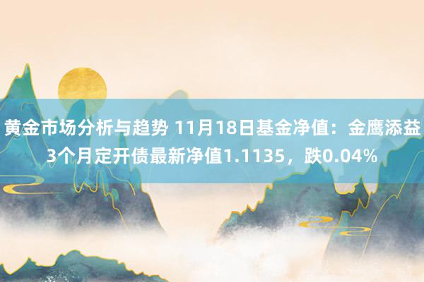 黄金市场分析与趋势 11月18日基金净值：金鹰添益3个月定开债最新净值1.1135，跌0.04%