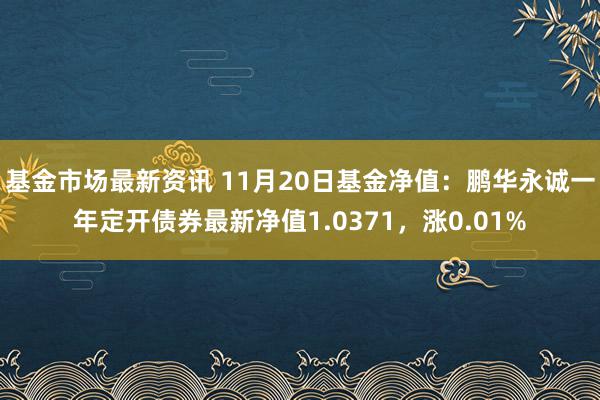 基金市场最新资讯 11月20日基金净值：鹏华永诚一年定开债券最新净值1.0371，涨0.01%