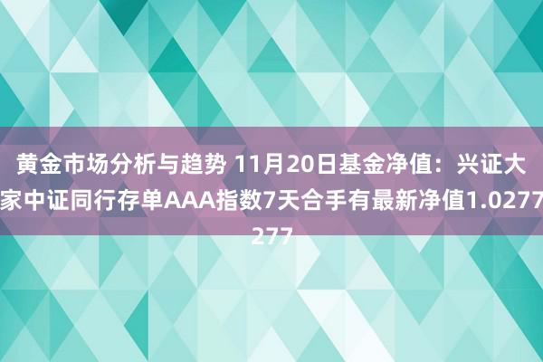 黄金市场分析与趋势 11月20日基金净值：兴证大家中证同行存单AAA指数7天合手有最新净值1.0277