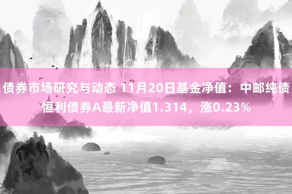 债券市场研究与动态 11月20日基金净值：中邮纯债恒利债券A最新净值1.314，涨0.23%