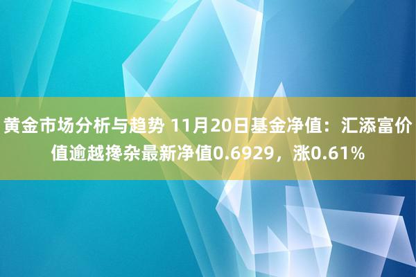 黄金市场分析与趋势 11月20日基金净值：汇添富价值逾越搀杂最新净值0.6929，涨0.61%