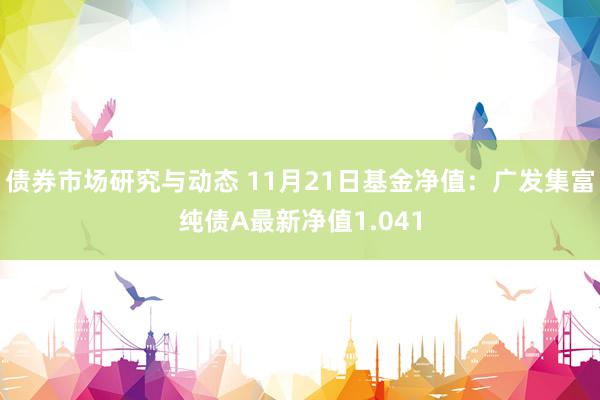 债券市场研究与动态 11月21日基金净值：广发集富纯债A最新净值1.041