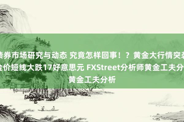 债券市场研究与动态 究竟怎样回事！？黄金大行情突袭 金价短线大跌17好意思元 FXStreet分析师黄金工夫分析