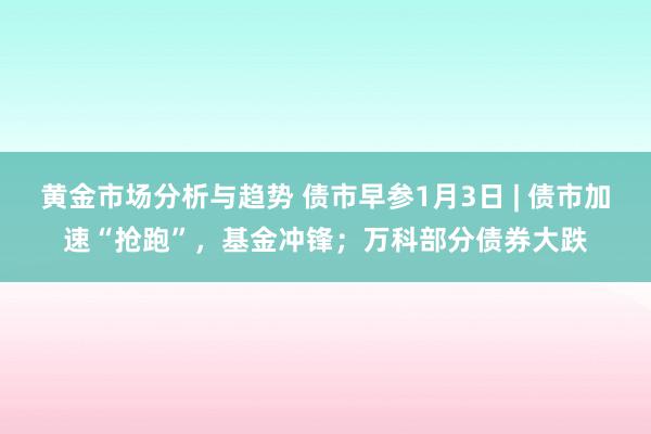 黄金市场分析与趋势 债市早参1月3日 | 债市加速“抢跑”，基金冲锋；万科部分债券大跌