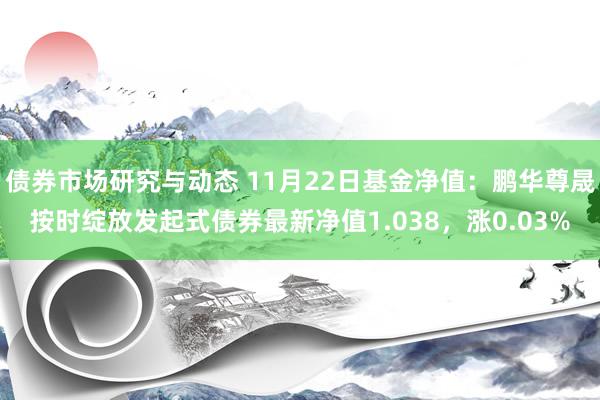 债券市场研究与动态 11月22日基金净值：鹏华尊晟按时绽放发起式债券最新净值1.038，涨0.03%