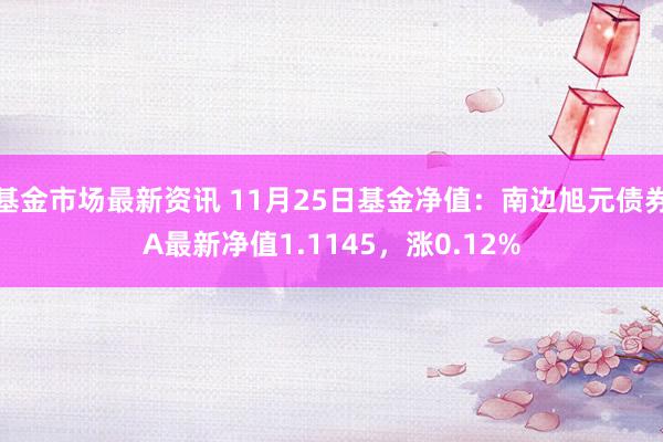 基金市场最新资讯 11月25日基金净值：南边旭元债券A最新净值1.1145，涨0.12%