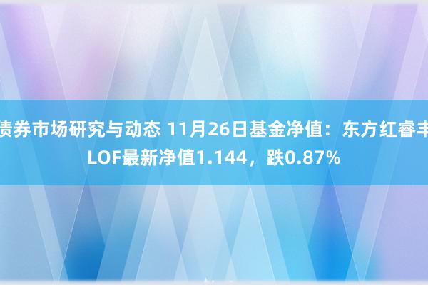 债券市场研究与动态 11月26日基金净值：东方红睿丰LOF最新净值1.144，跌0.87%