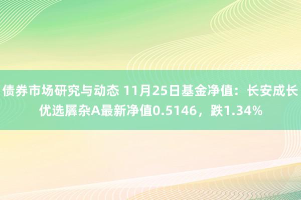 债券市场研究与动态 11月25日基金净值：长安成长优选羼杂A最新净值0.5146，跌1.34%